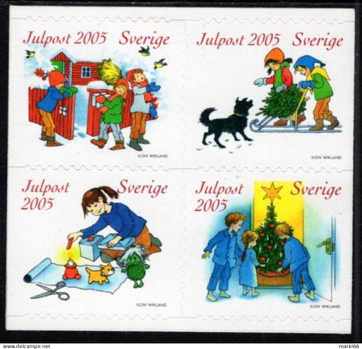 Sweden - 2005 - Christmas - Mint Self-adhesive Stamp Set - Nuevos