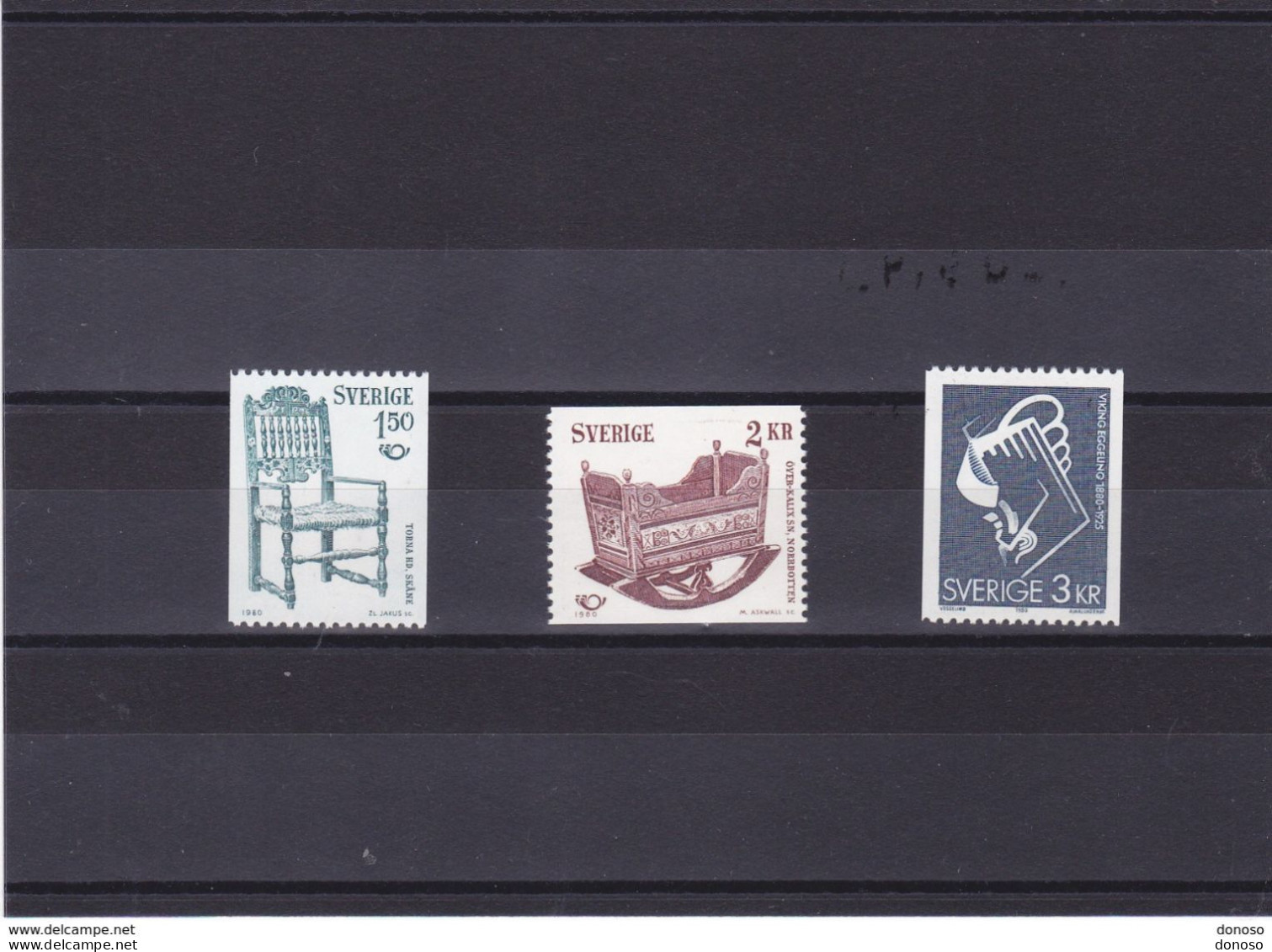 SUEDE 1980 Yvert 1097-1099 NEUF** MNH Cote 4,05 Euros - Unused Stamps