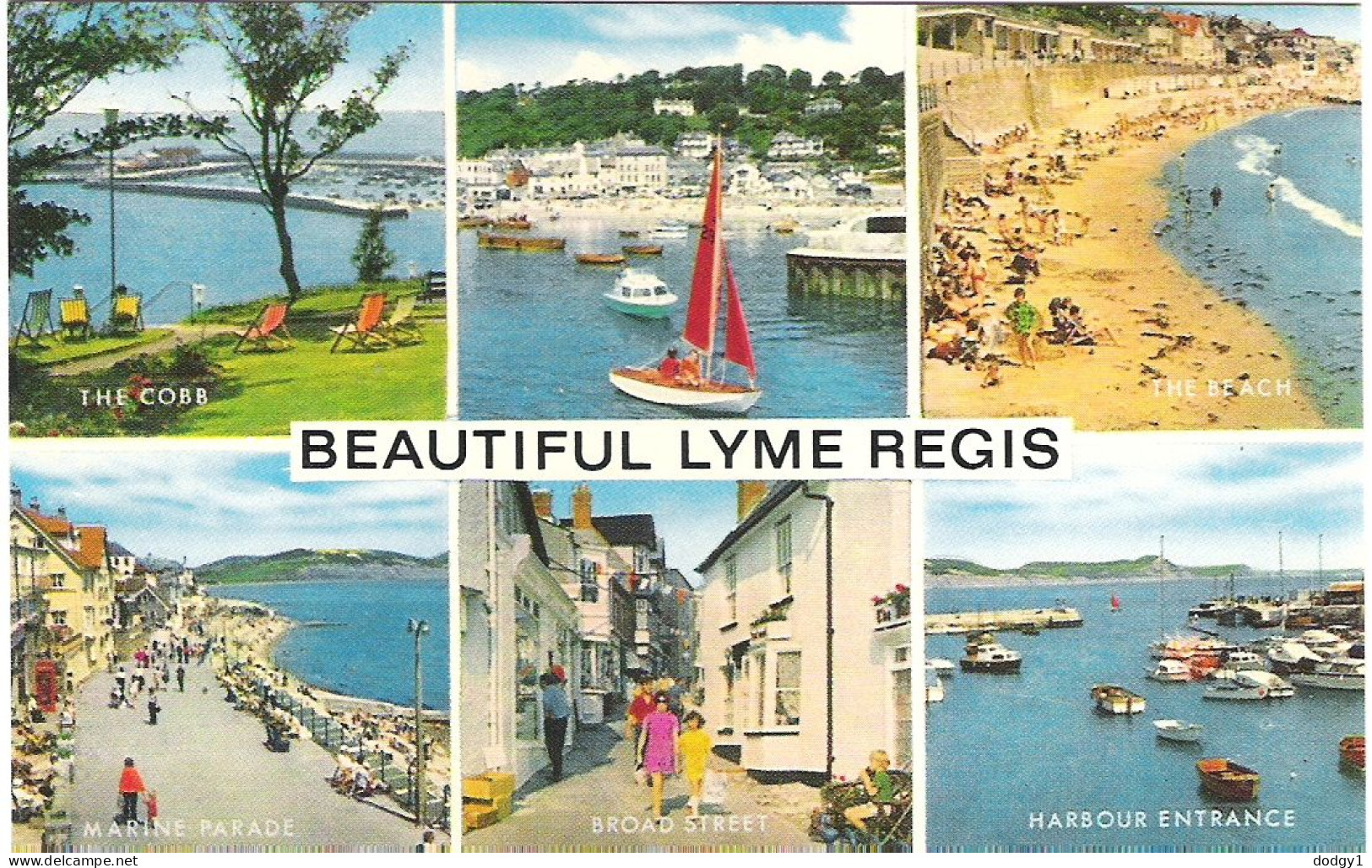 SCENES FROM LYME REGIS, DORSET, ENGLAND. UNUSED POSTCARD Mm5 - Other & Unclassified