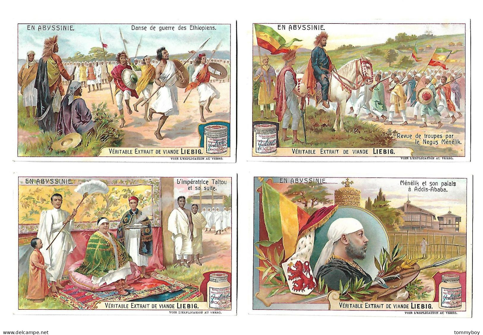 S 843, Liebig 6 Cards, En Abyssinie - Liebig