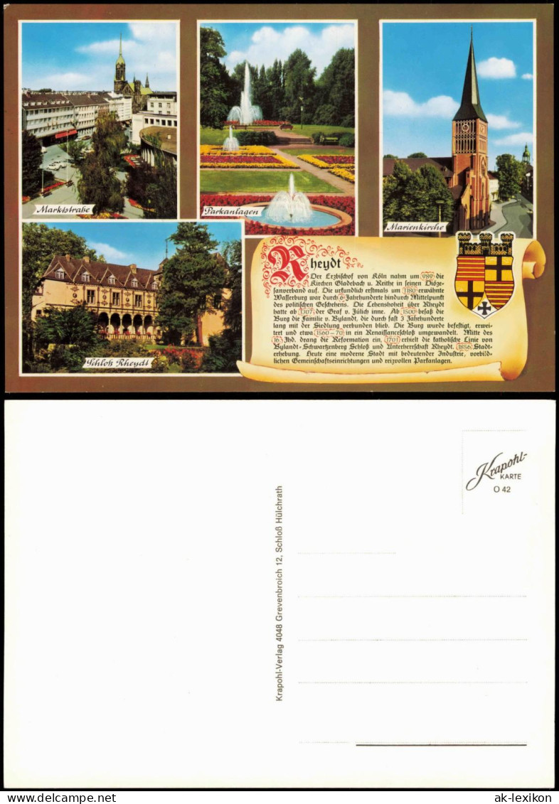 Ansichtskarte Rheydt-Mönchengladbach Stadtteilansichten - Chronikkarte 1986 - Mönchengladbach