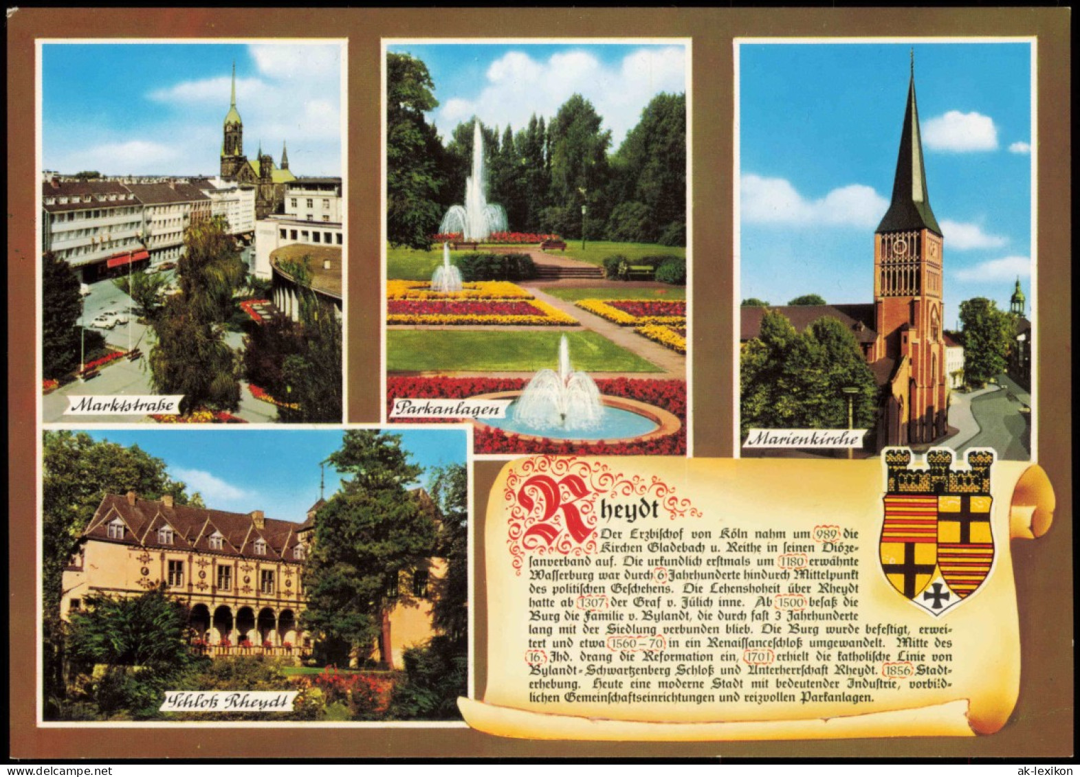 Ansichtskarte Rheydt-Mönchengladbach Stadtteilansichten - Chronikkarte 1986 - Moenchengladbach