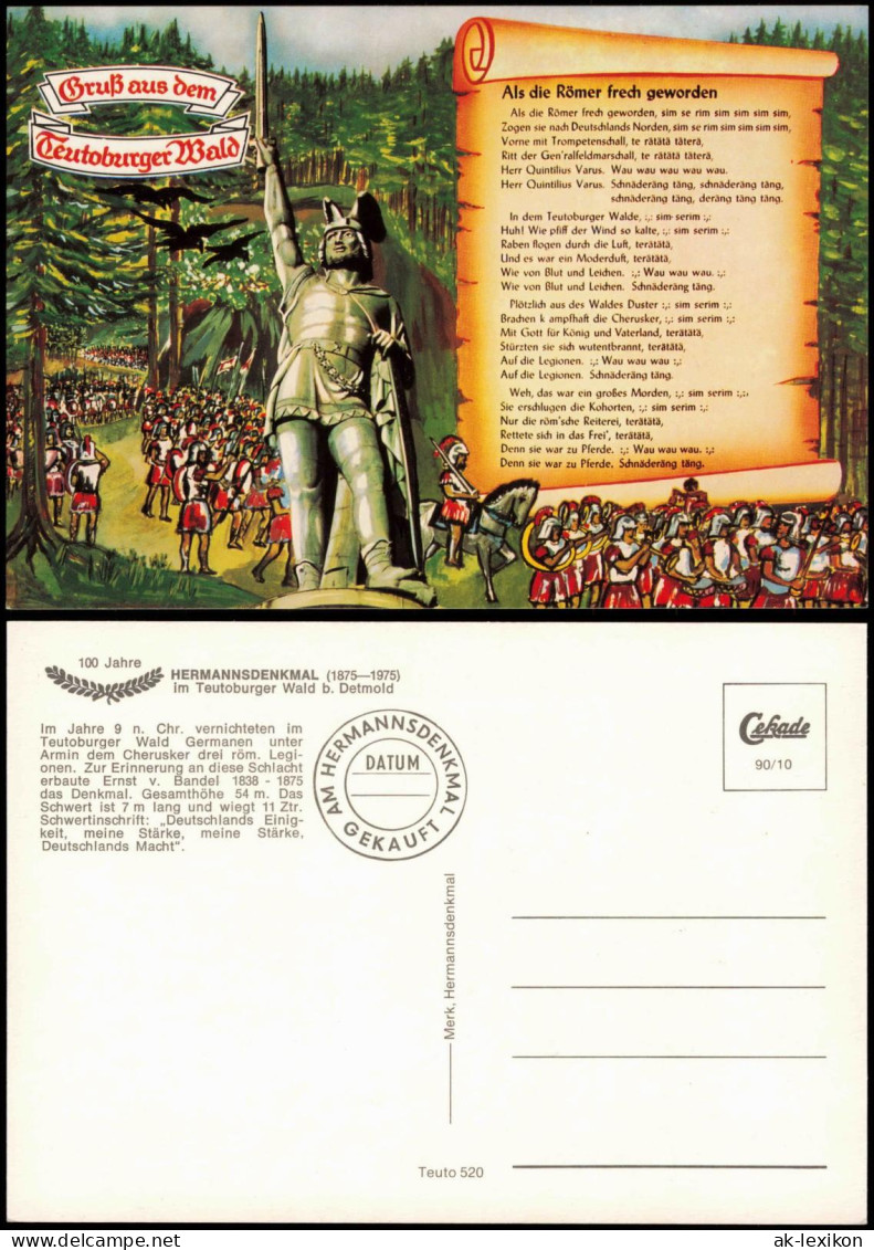 Hiddesen-Detmold Hermannsdenkmal Teutoburger Wald - Chronikkarte 1990 - Detmold