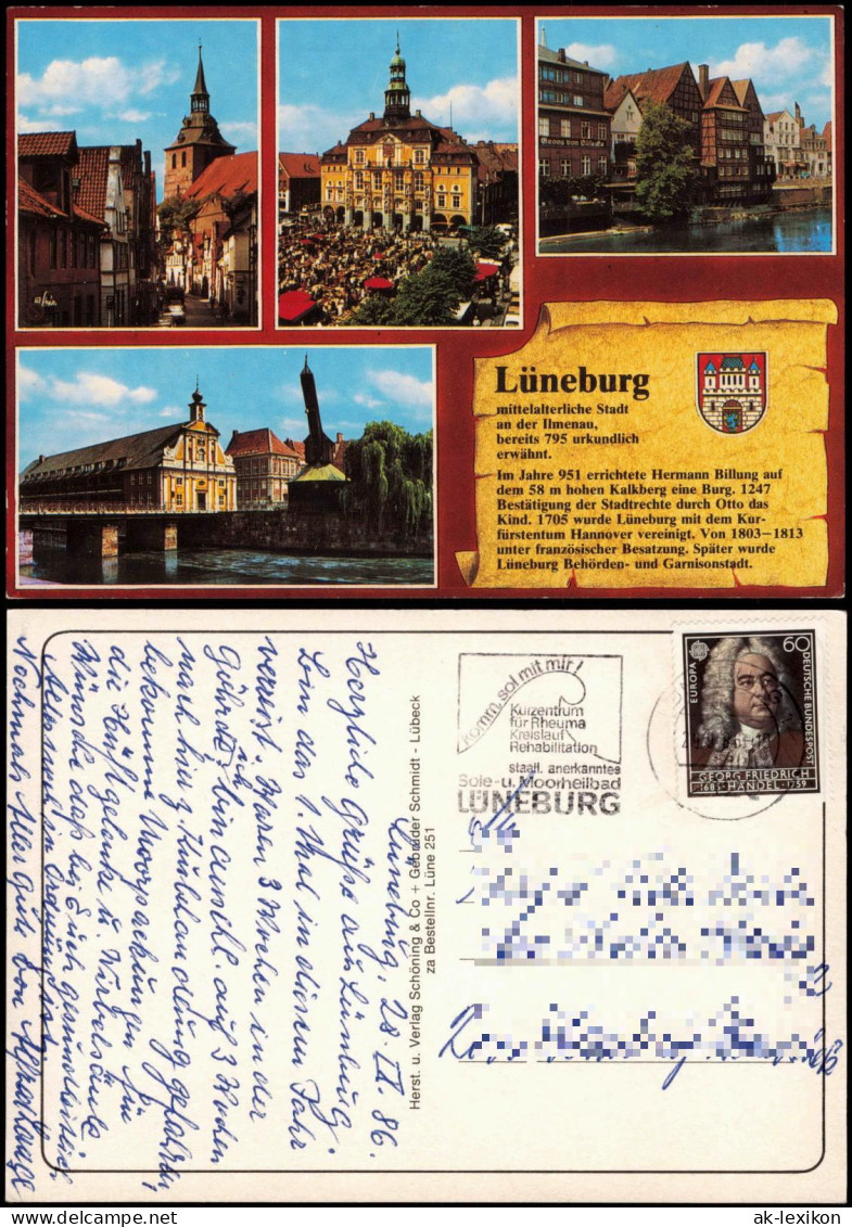 Ansichtskarte Lüneburg Stadtteilansichten - CHRONIKKARTE 1986 - Lüneburg