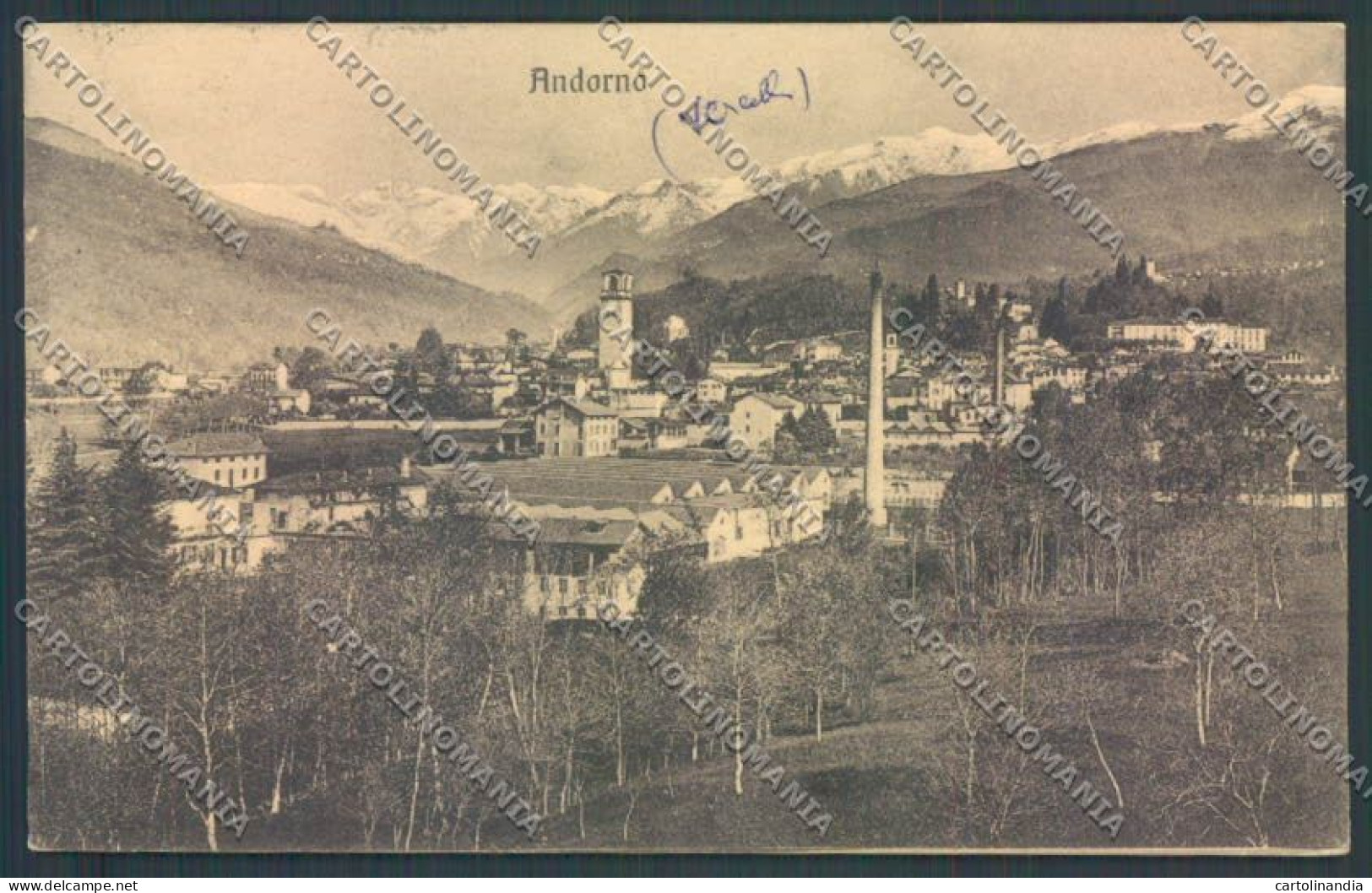 Biella Andorno PIEGA RIFILATA Cartolina ZT6056 - Biella