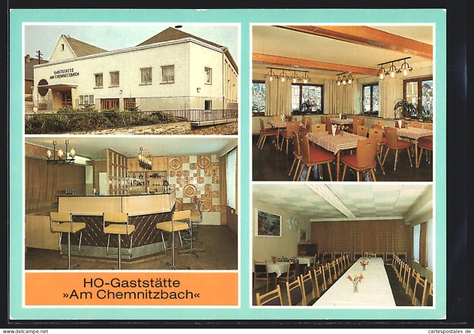 AK Dorfchemnitz /Brand-Erbisdorf, HO-Gaststätte Am Chemnitzbach, Mit Innenansichten  - Dorfchemnitz