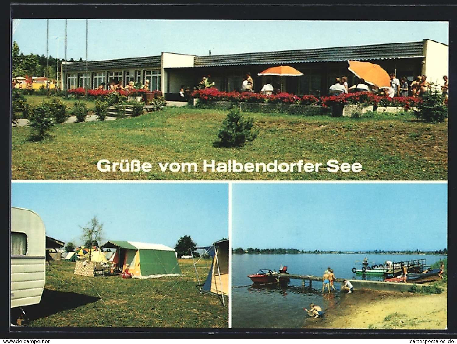 AK Halbendorf /Weisswasser, Gaststätte, Bootsanlegestelle, Campingplatz  - Weisswasser (Oberlausitz)