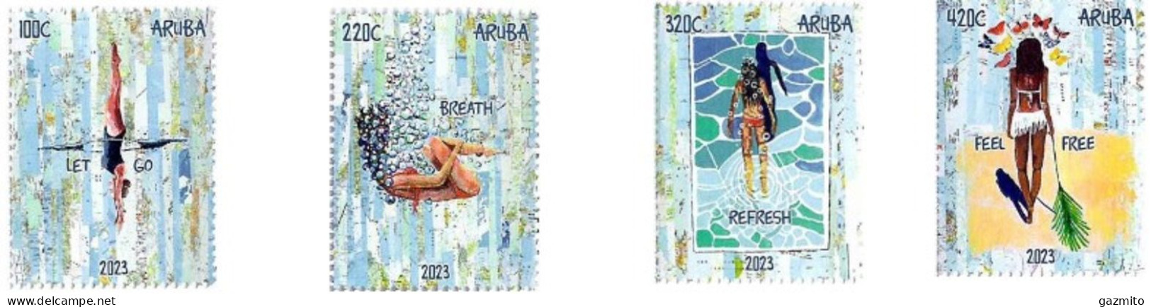 Aruba 2023, Mental Health, Swimming, 4val - Curazao, Antillas Holandesas, Aruba