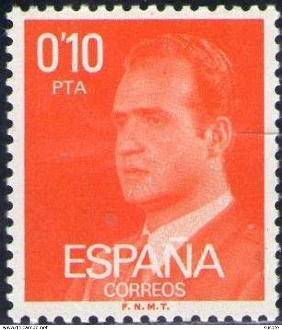 España 1977 Edifil 2386 Sello ** Personajes Retrato Rey Juan Carlos I Mirando Hacia La Izquierda Michel 2279x Yvert 2032 - Nuevos