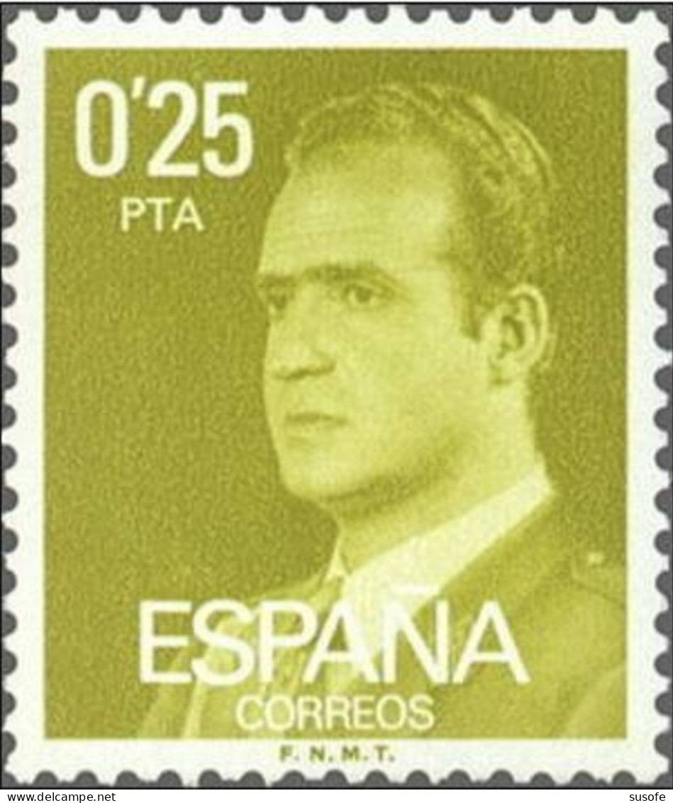 España 1977 Edifil 2387 Sello ** Personajes Retrato Rey Juan Carlos I Mirando Hacia La Izquierda Michel 2303x Yvert 2055 - Neufs