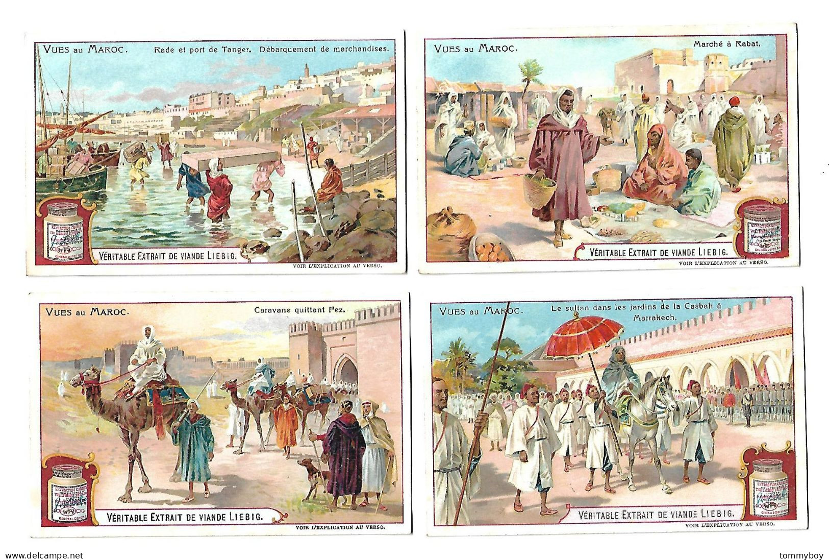 S 854, Liebig 6 Cards, Vues Au Maroc ( Some Spots At The Backside) - Liebig