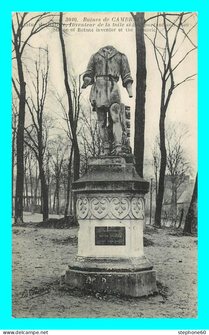 A729 / 523 59 - CAMBRAI Ruines Statue De Batiste - Cambrai