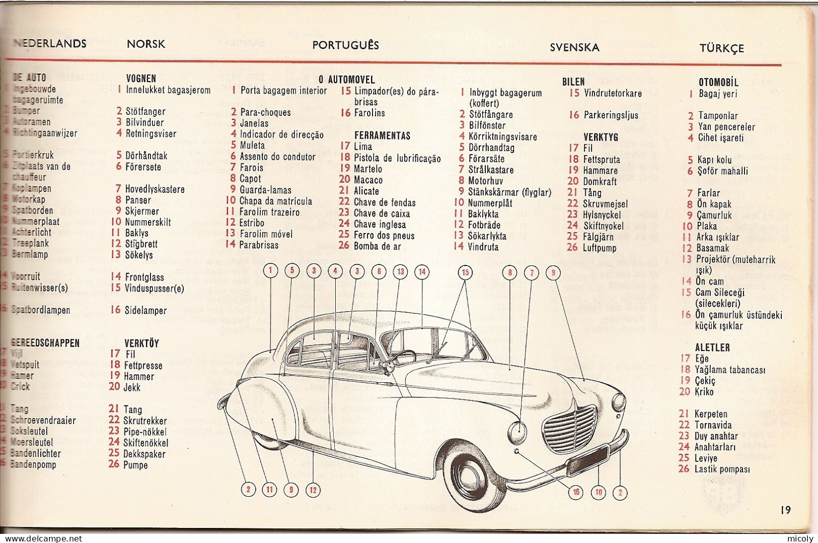 PB Guide De Conversation En 12 Langues Auto Automobile Tourisme Table Conversion British Petroleum Company - Auto