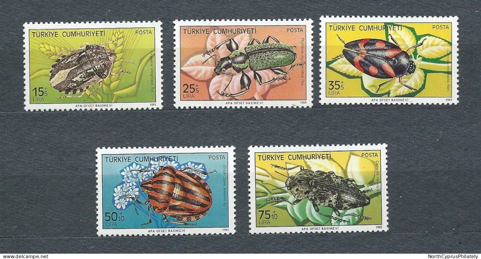 Turkey 1983 " Harmful Insects 2nd Issue" MNH - Unused Stamps