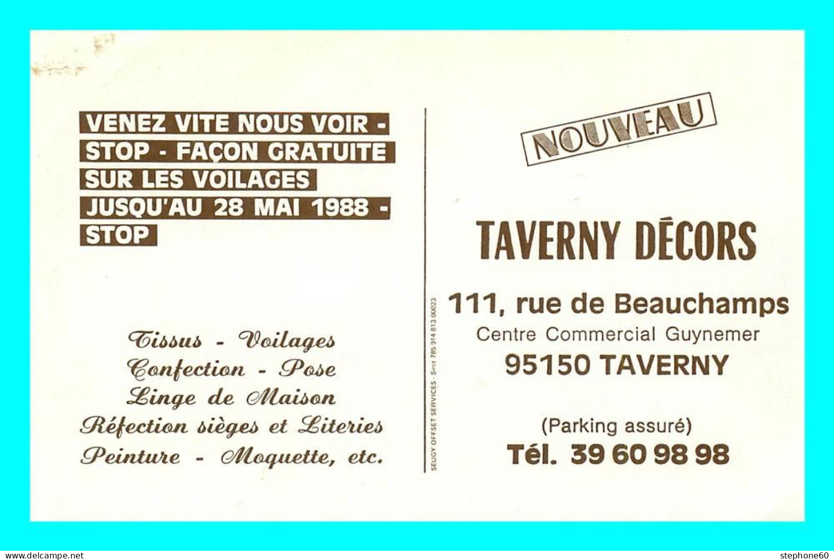 A741 / 017 95 - TAVERNY Place De Vaucelles Carte Pub Taverny Decors - Taverny