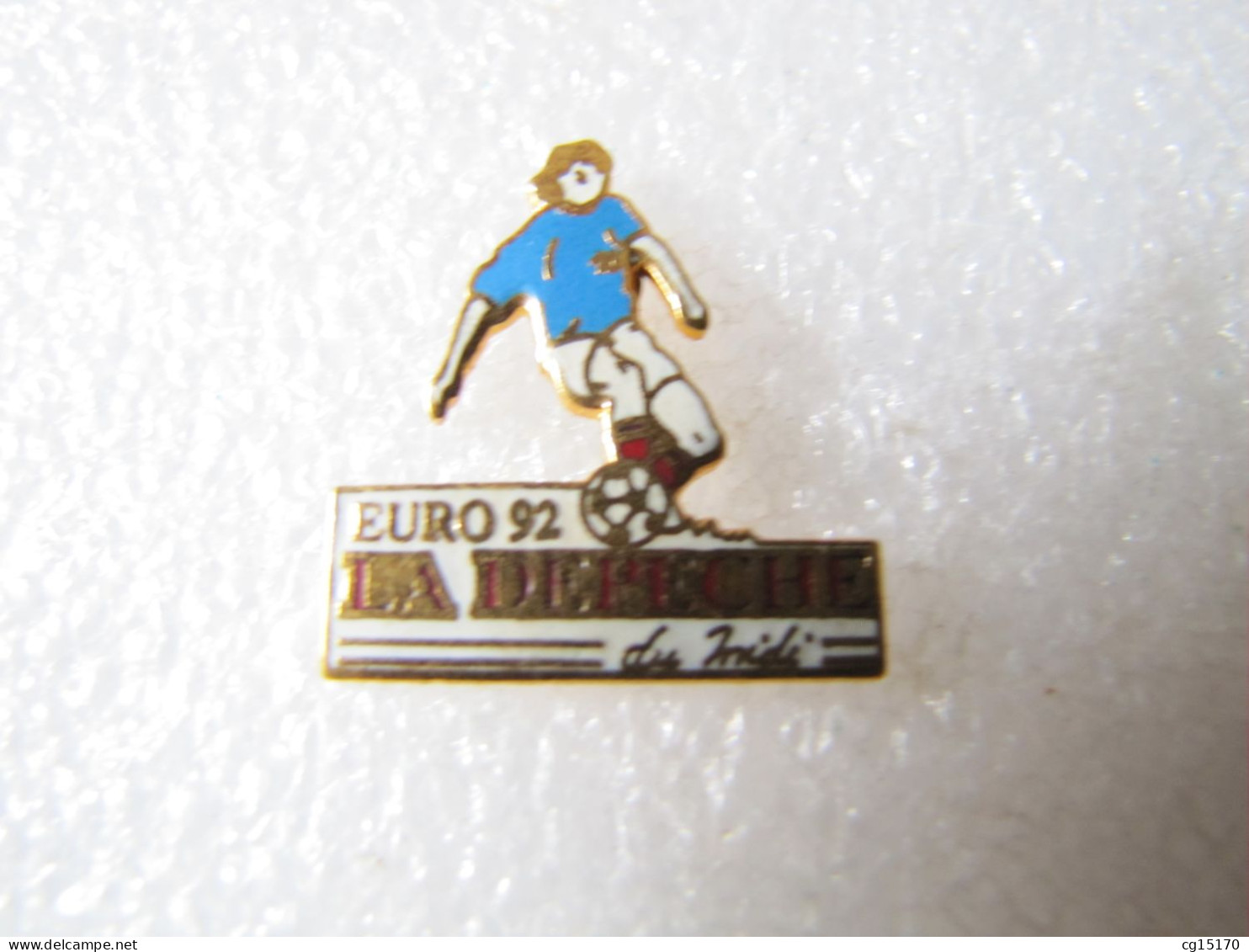 PIN'S   MEDIA  FOOTBALL  EURO  92   LA DÉPÊCHE DU MIDI Email Grand Feu - Medias