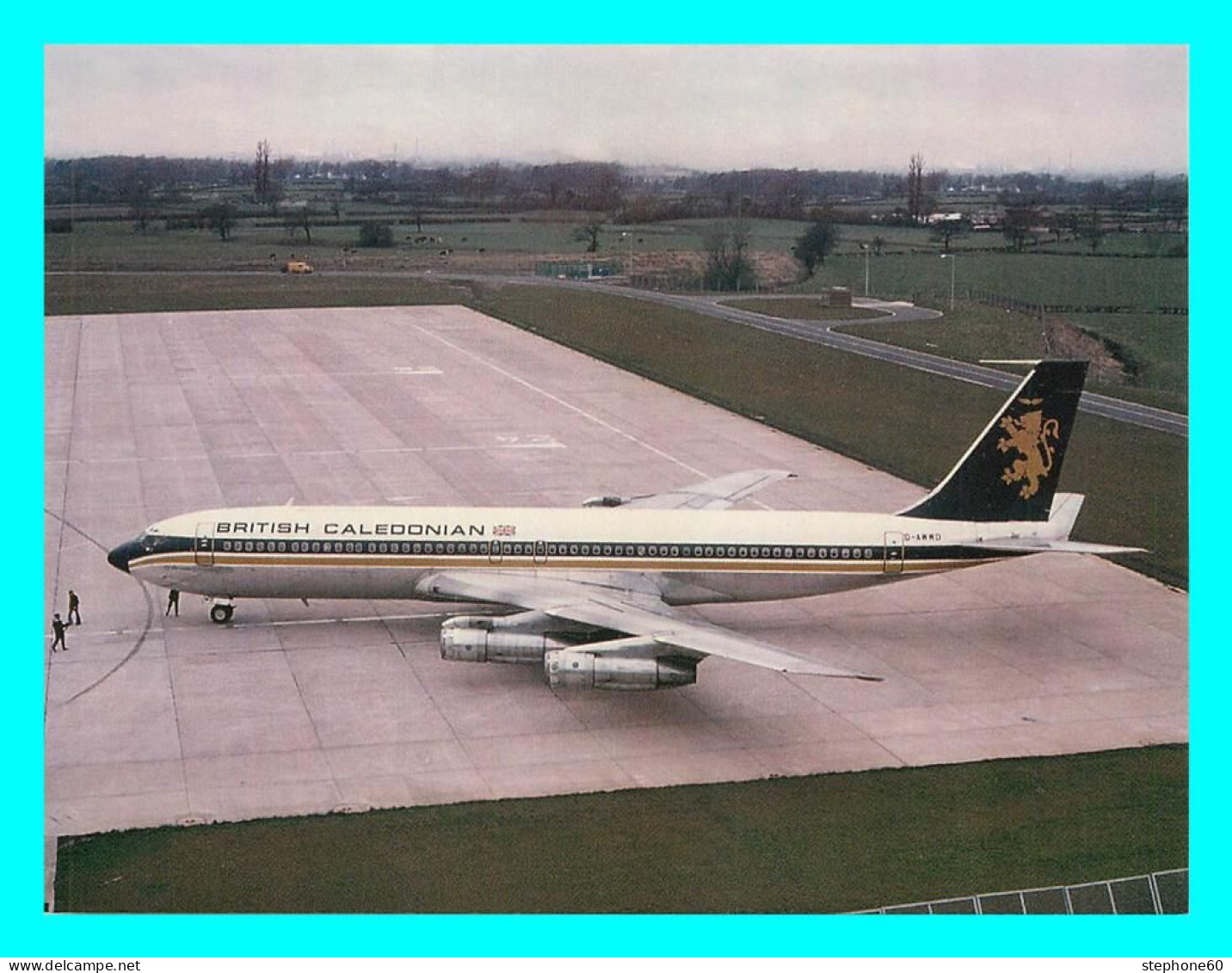 A743 / 449 Avion British Caledonian Boeing 707 G-AWWD At Manchester Airport - 1946-....: Era Moderna