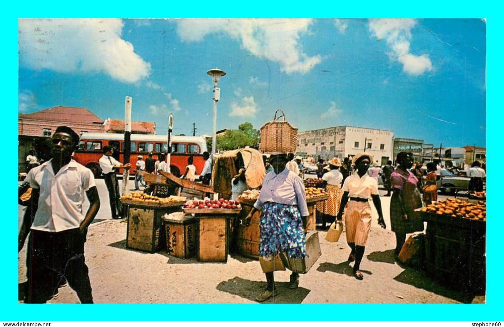 A745 / 481 BARBADES Bridgetown Barbados West Indies Native Fruit Vendors ( Timbre ) - Barbados