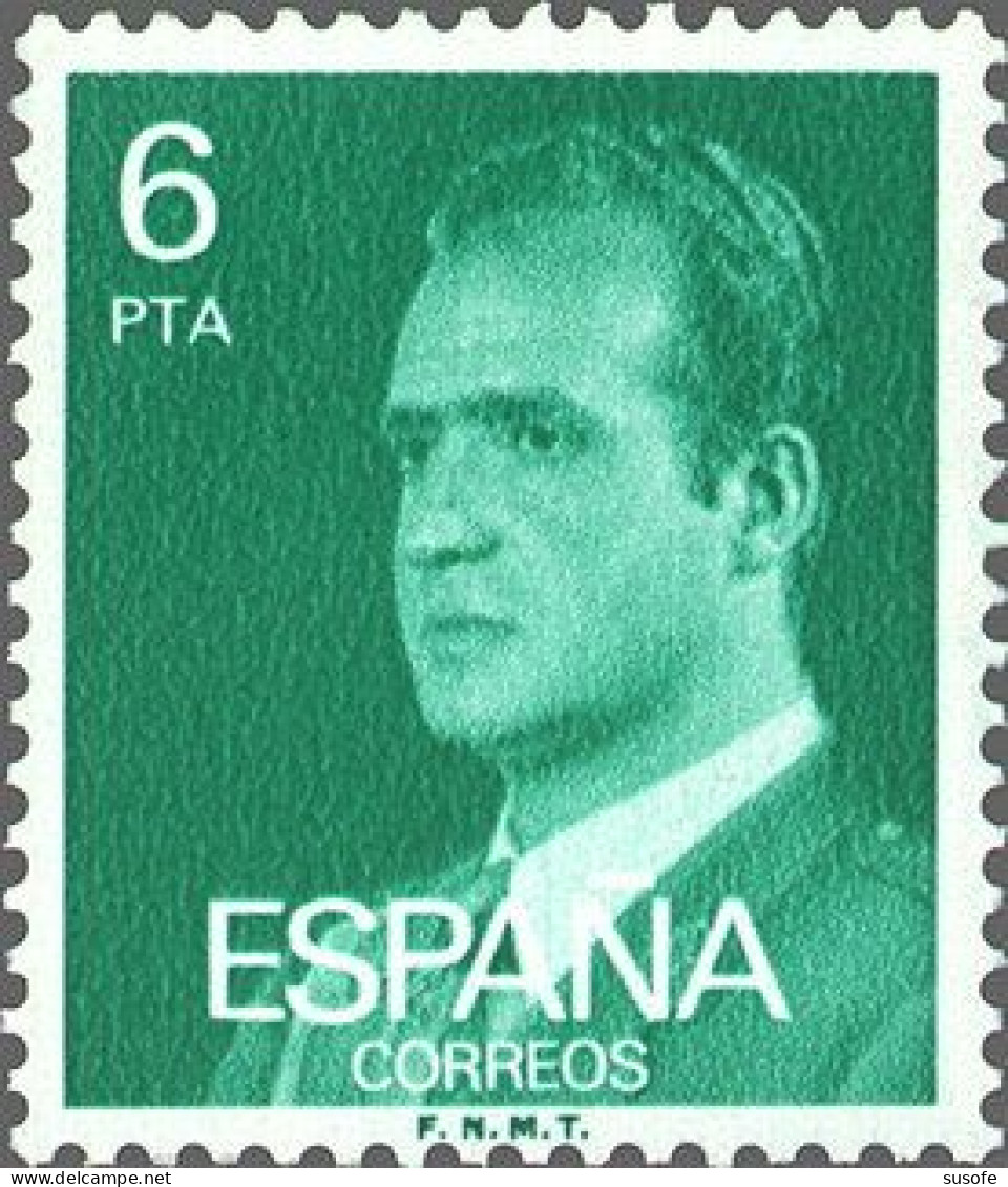España 1977 Edifil 2392 Sello ** Personajes Retrato Rey Juan Carlos I Miriando A La Izquierda Michel 2305x Yvert 2057 - Unused Stamps