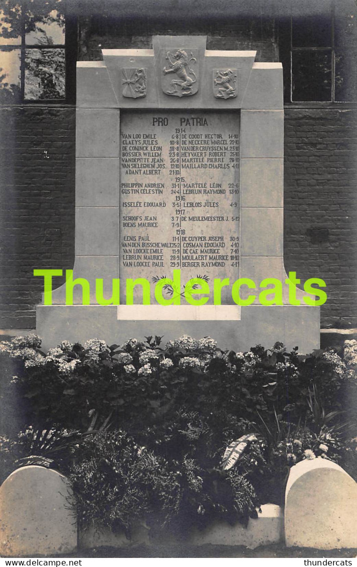 CPA BRUGGE BRUGES PHOTO FOTO PRO PATRIA MONUMENT 1914 1918  - Brugge