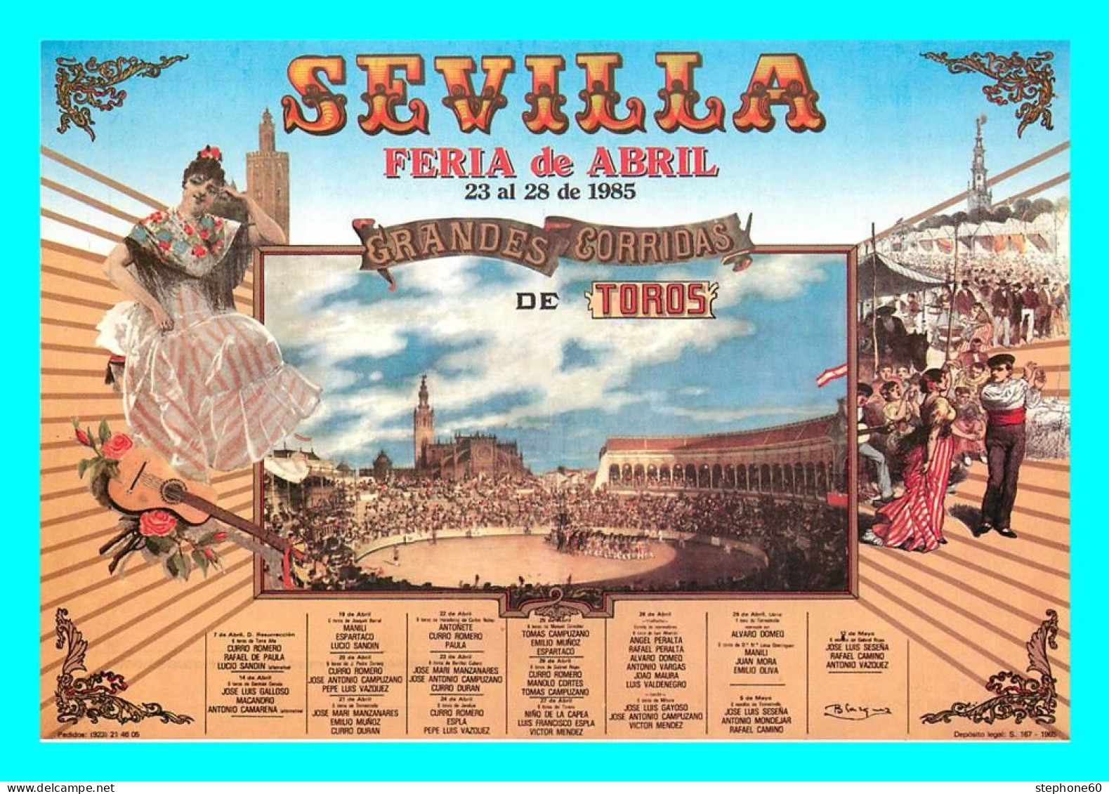 A758 / 037 SEVILLA Composition Cartel Taurino - Sevilla (Siviglia)