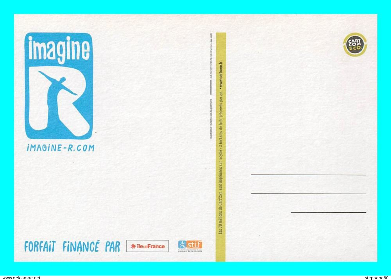 A758 / 001 Carte Pub IMAGINE R - Reclame