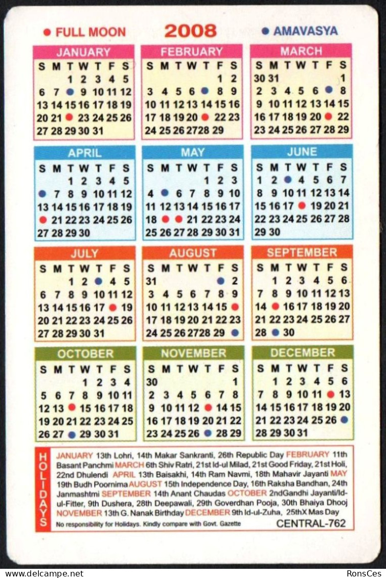 ITALIA 2008 - CALENDARIO TASCABILE - LA MINIERA - ARGENTERIA - GIOIELLI ETNICI - I - Klein Formaat: 2001-...