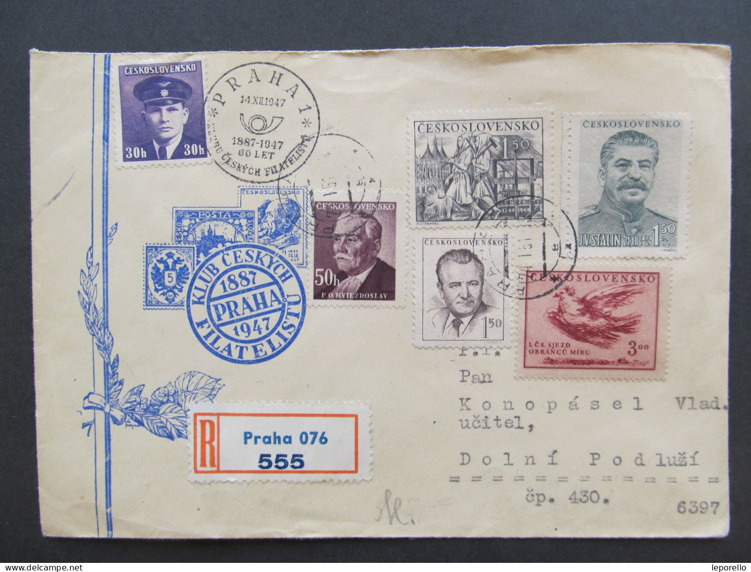 BRIEF Praha - Dolní Podluží Stalin 1951 /// P8486 - Storia Postale