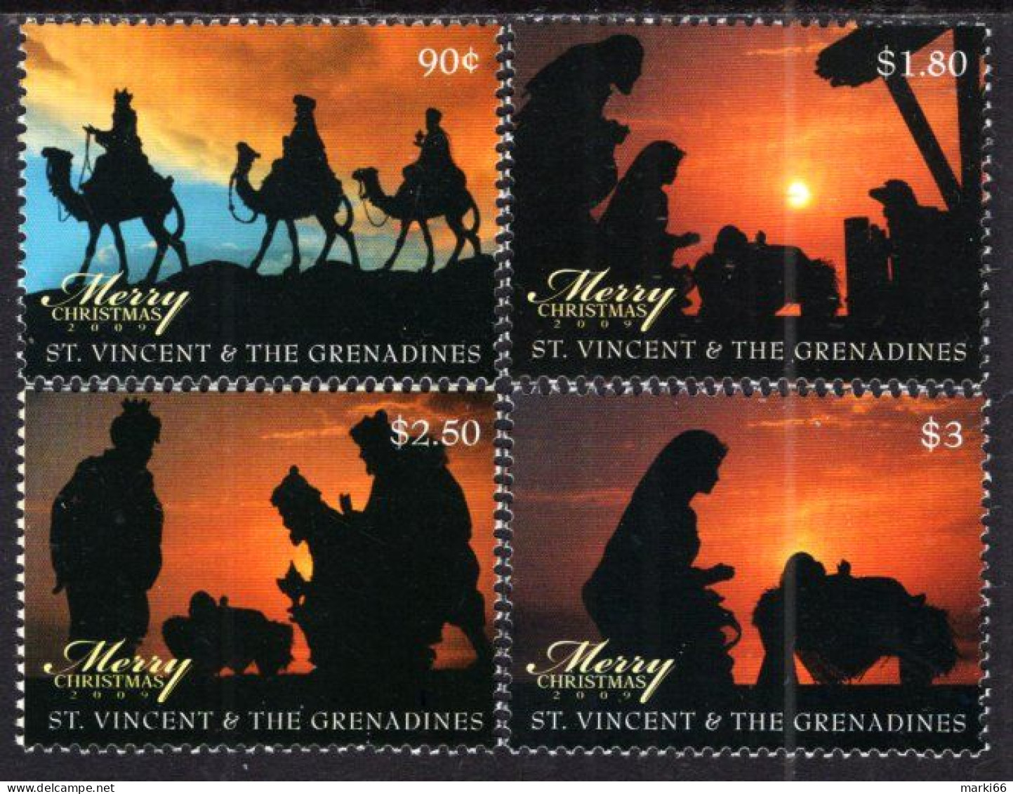 St. Vincent & Grenadines - 2009 - Christmas - Mint Stamp Set - St.Vincent & Grenadines