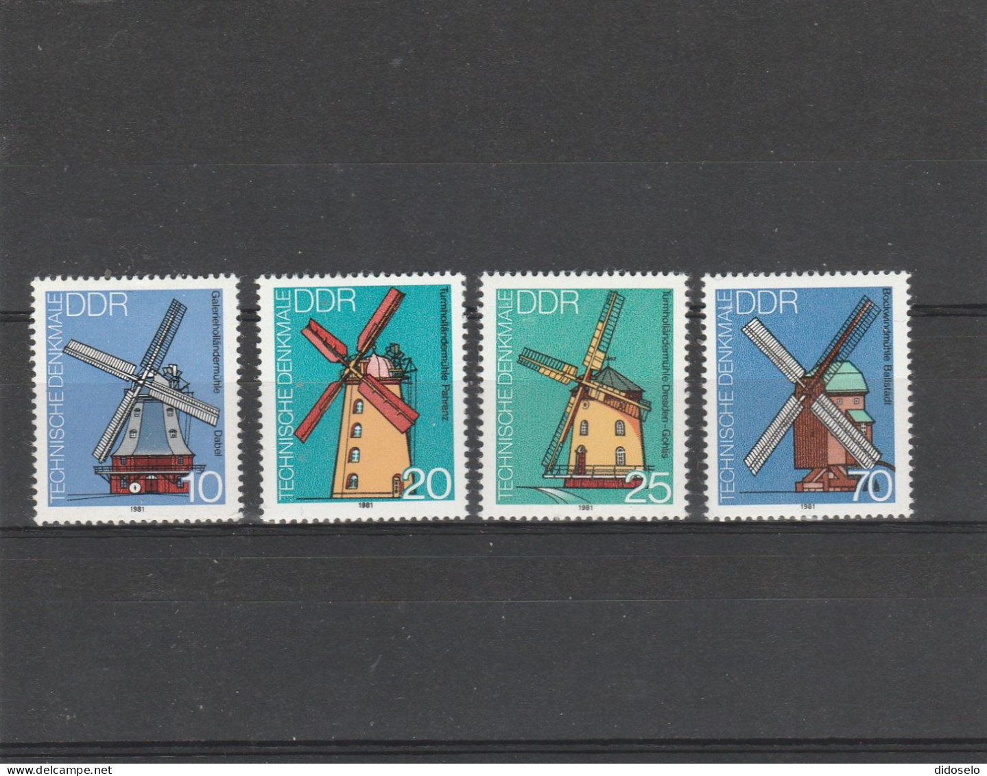 Germany / DDR - 1981 - Windmills - MNH(**) Set - Mulini