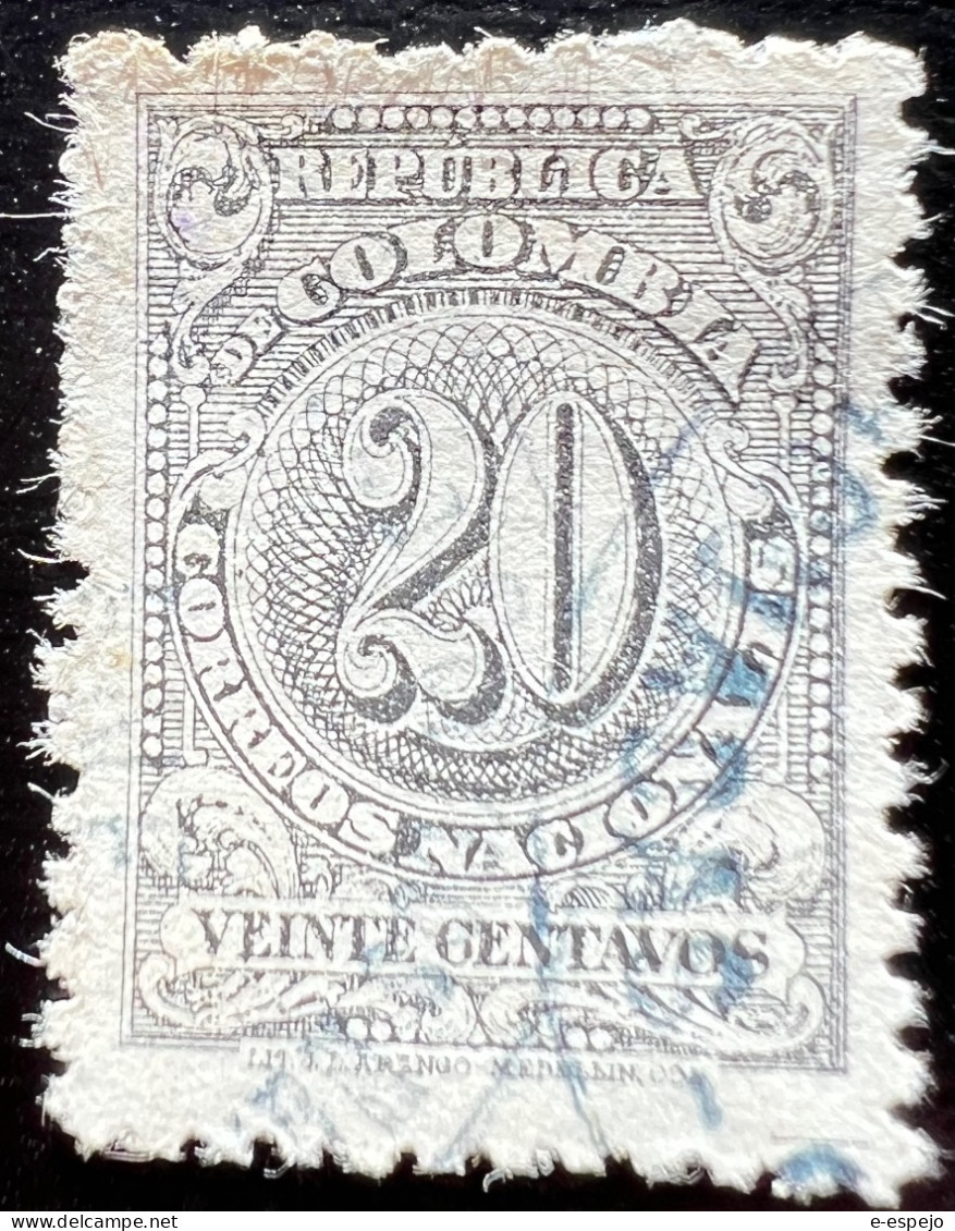 Kolumbien 1904: Number and coat of arms Mi:CO 209-215