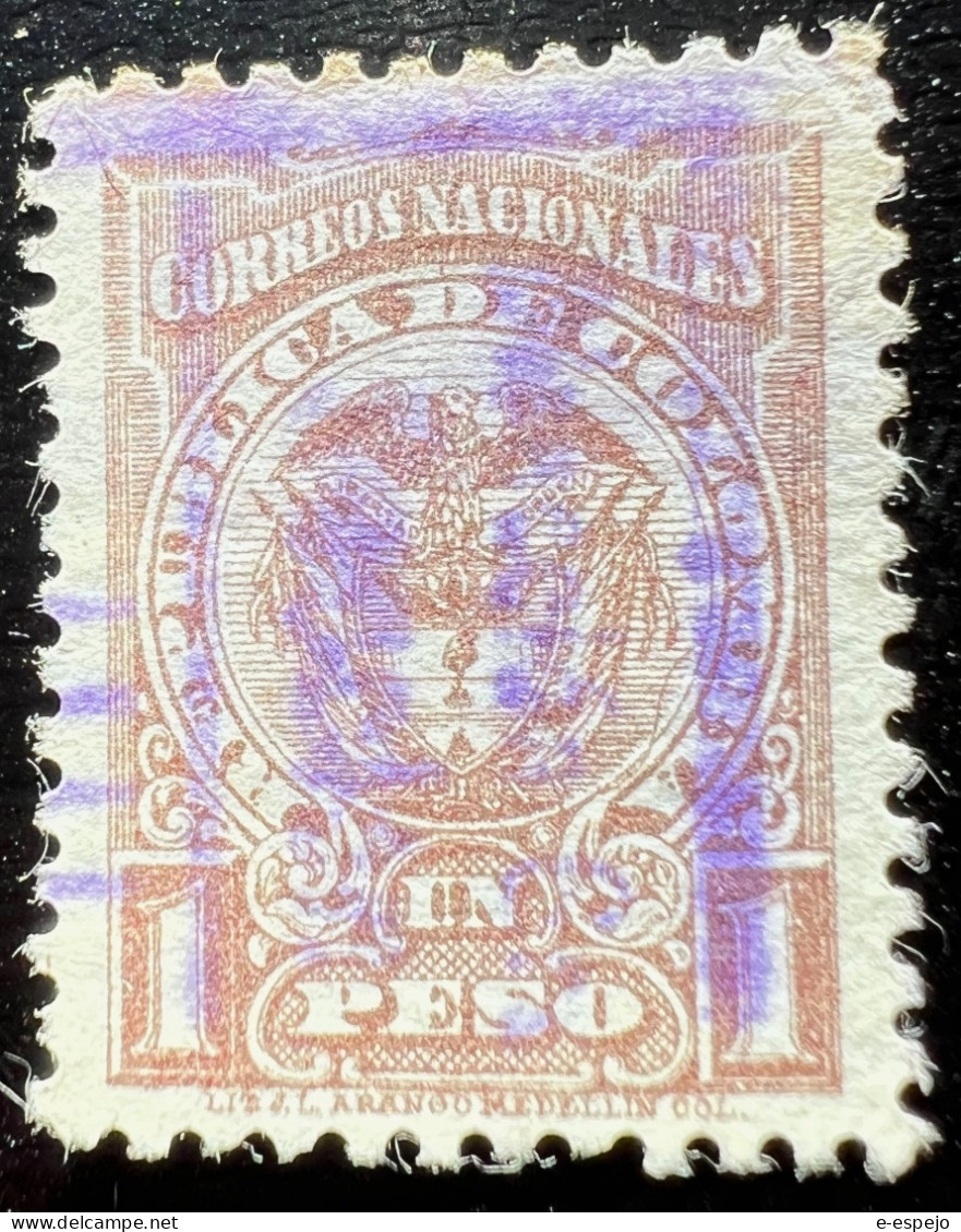 Kolumbien 1904: Number and coat of arms Mi:CO 209-215