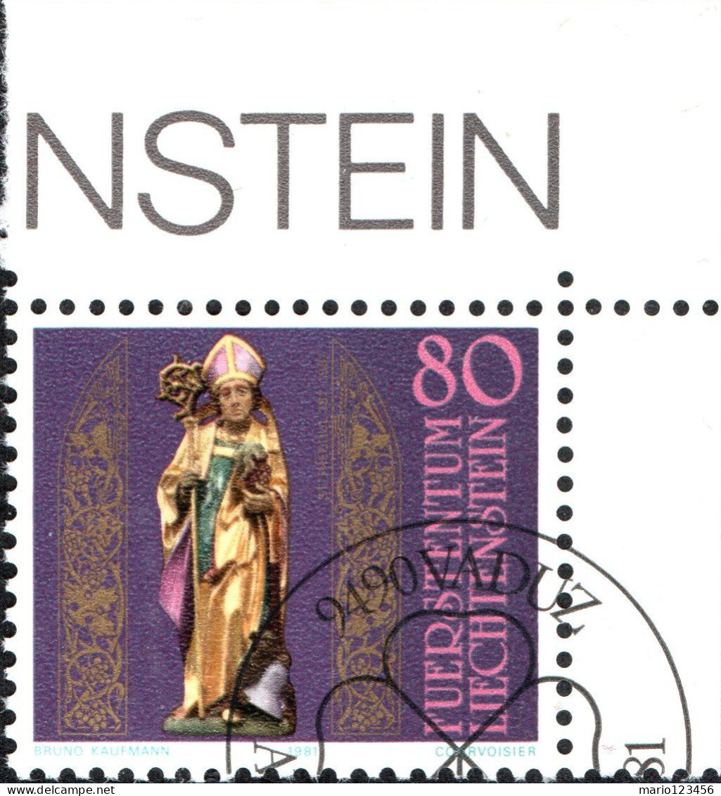 LIECHTENSTEIN, COMMEMORAZIONE SAN THEODUL, 1981, USATO Mi:LI 775, Scott:LI 713, Yt:LI 716 - Used Stamps