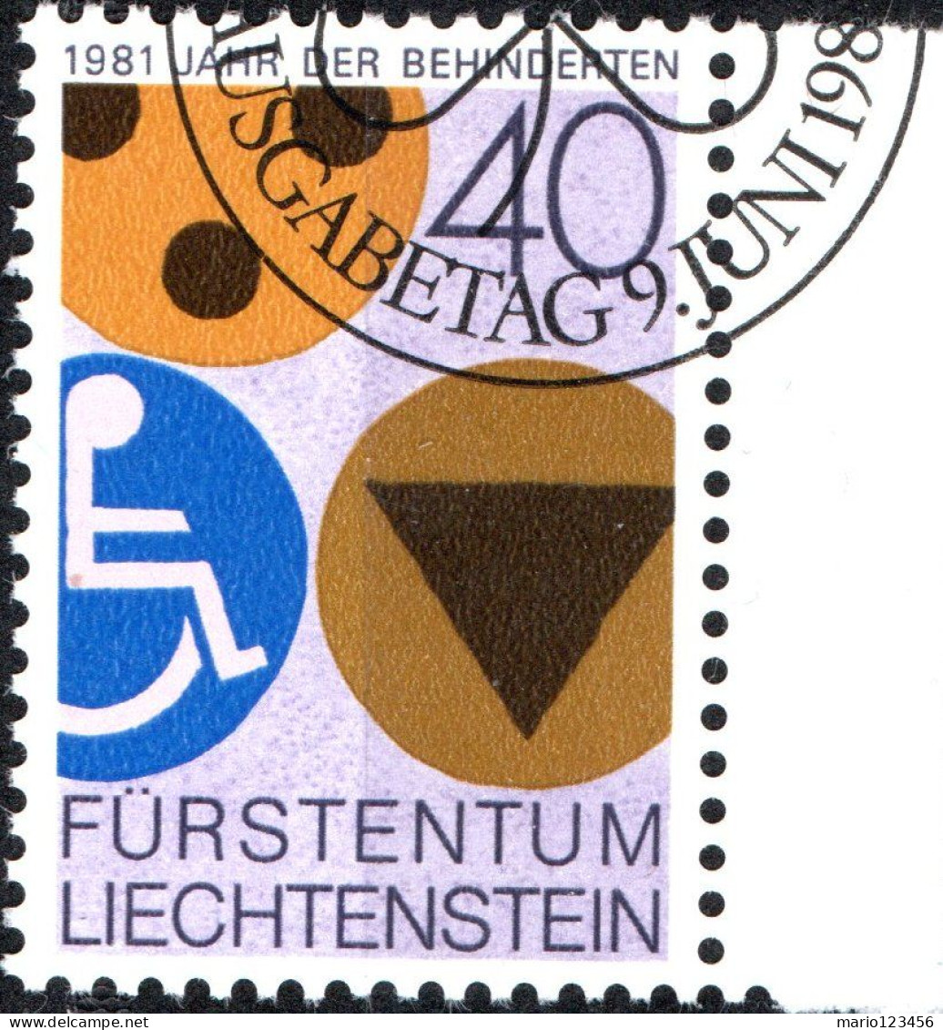 LIECHTENSTEIN, ANNO PERSONE DISABILI, 1981, USATO Mi:LI 774, Scott:LI 712, Yt:LI 715 - Used Stamps