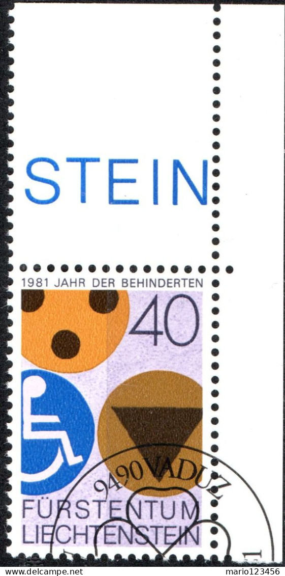 LIECHTENSTEIN, ANNO PERSONE DISABILI, 1981, USATO Mi:LI 774, Scott:LI 712, Yt:LI 715 - Used Stamps