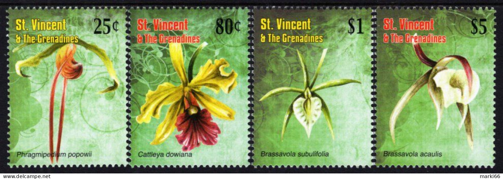 St. Vincent & Grenadines - 2010 - Orchids Of St. Vincent - Mint Stamp Set - St.Vincent & Grenadines