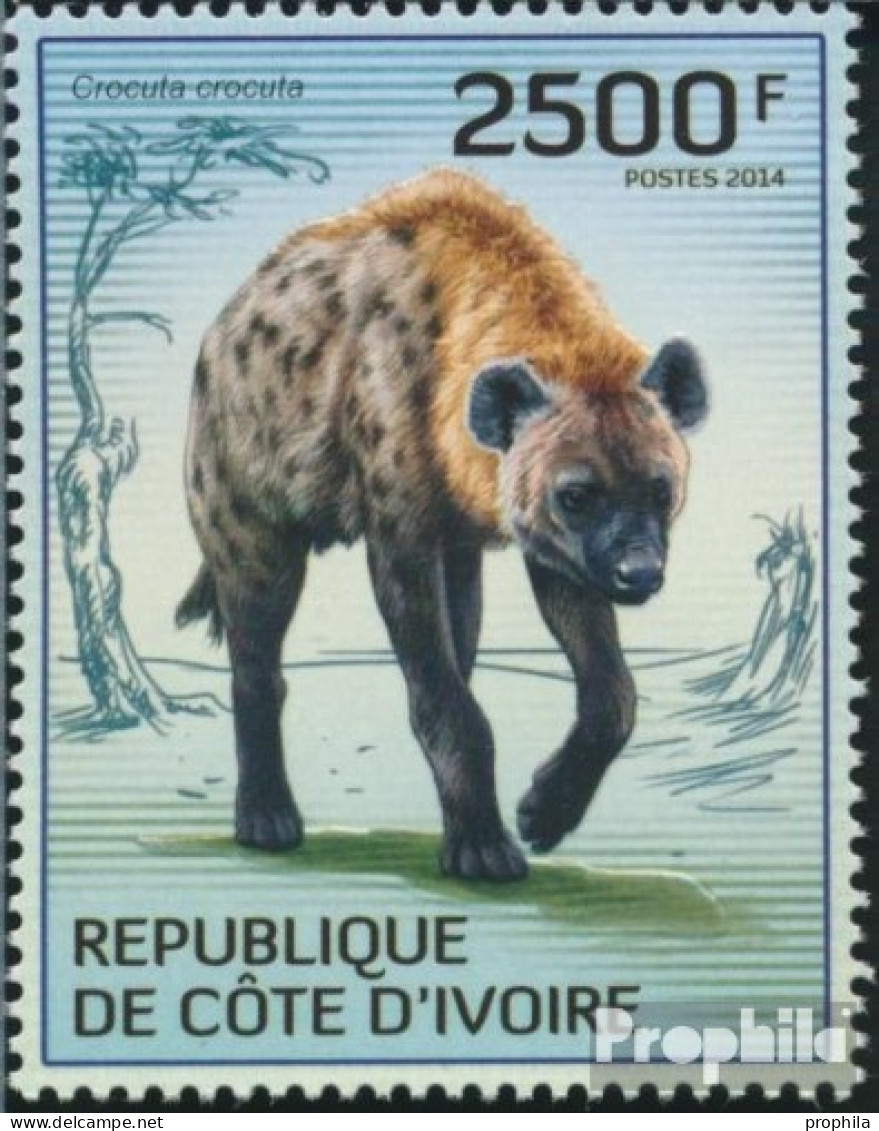 Elfenbeinküste 1593 (kompl.Ausg.) Postfrisch 2014 Tüpfelhyäne - Côte D'Ivoire (1960-...)