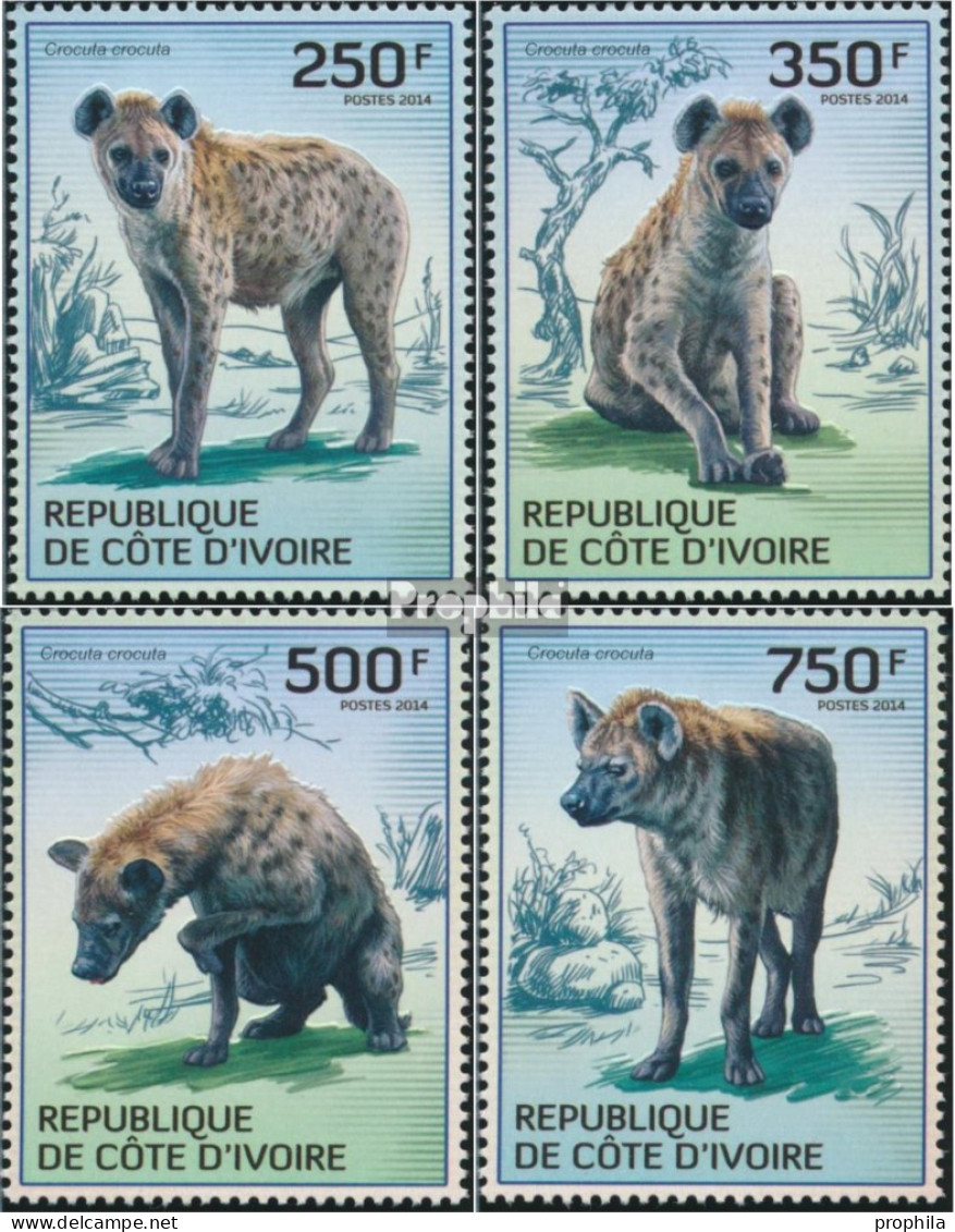 Elfenbeinküste 1589-1592 (kompl.Ausg.) Postfrisch 2014 Tüpfelhyäne - Côte D'Ivoire (1960-...)