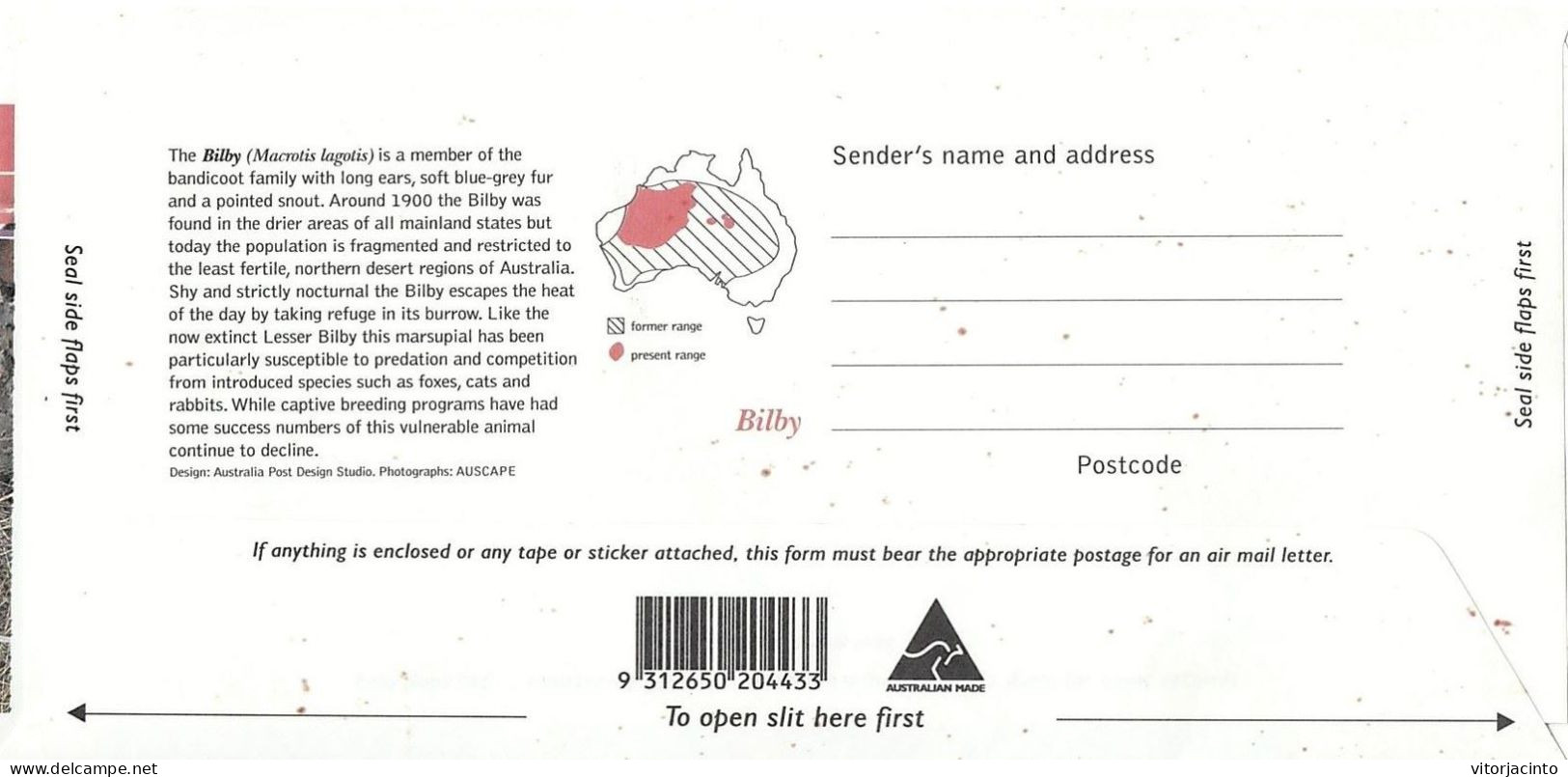 Australia - Aerogram - Bilby - Aerogramas