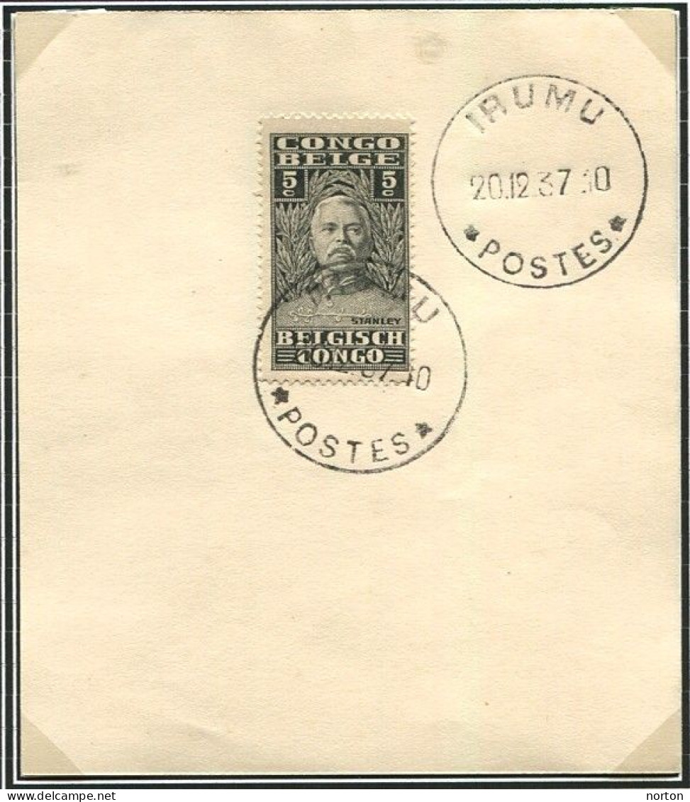 Congo Irumu Oblit. Keach 7A1 Sur C.O.B. 135 Sur Papier Libre  Le 20/12/1937 - Cartas & Documentos