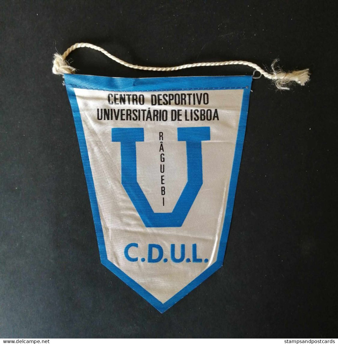 Portugal Rugby CDUL Université De Lisbonne Fanion Pennant Bandeirola Râquebi C.1970 - Rugby