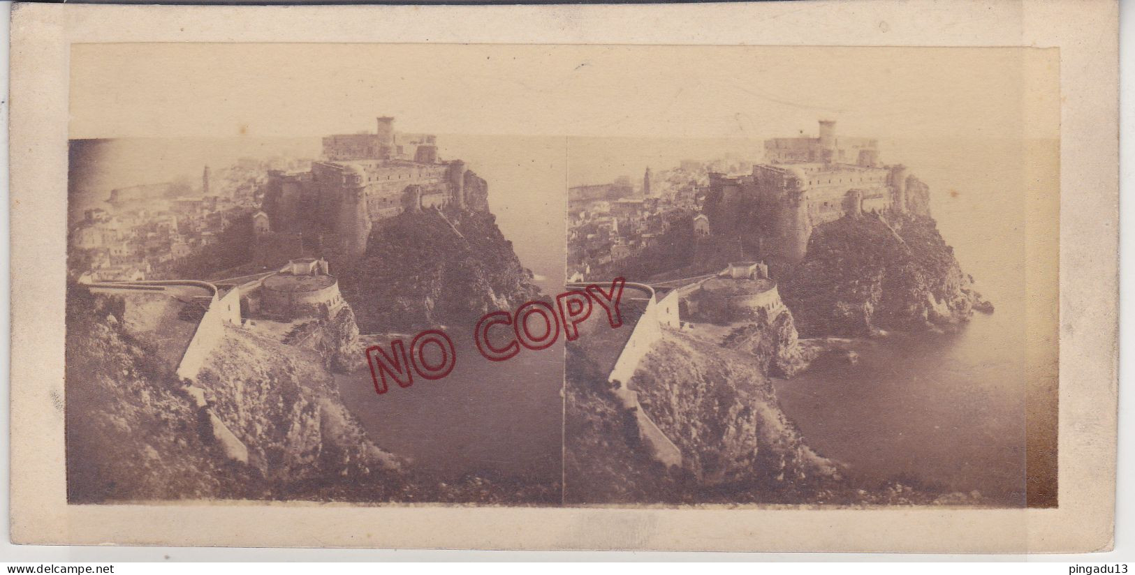 Italie Italia Bombardamento E Presa Di Gaeta La Cittadella Eug Sevaistre Foto Palermo Sicilia - Photos Stéréoscopiques