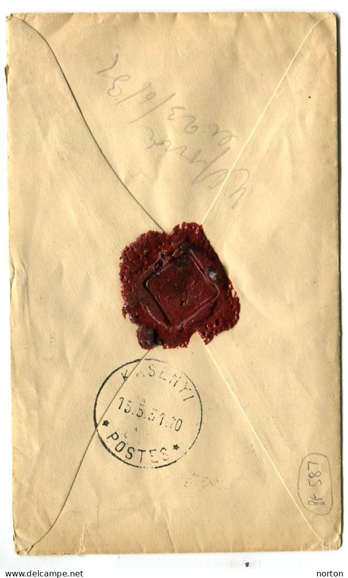 Congo Irumu Oblit. Keach 5E1-Dmyt Sur C.O.B. 163 Sur Lettre Vers Bruxelles Via Kasenyi Le 1931 - Lettres & Documents