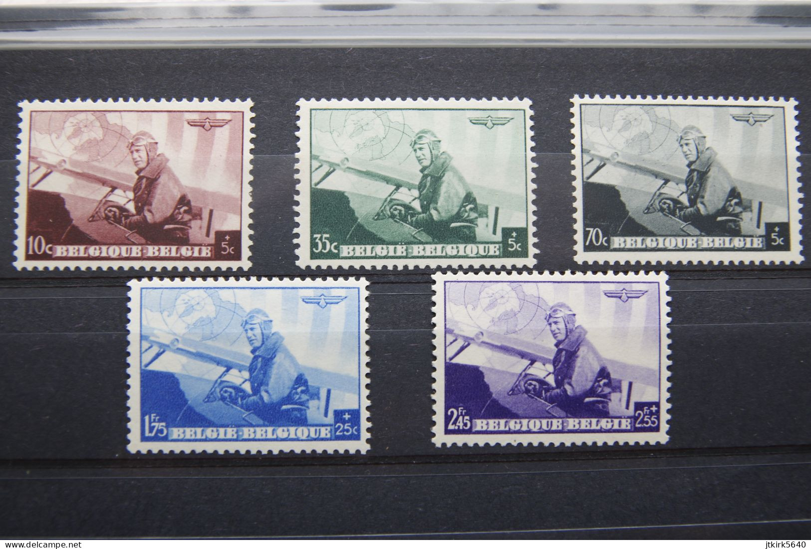 Série Roi Léopold III Aviateur (COB/OBP 466/470, MNH**) 1938. - Unused Stamps