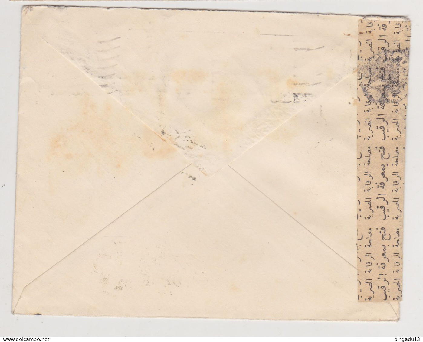 Lettre Le Caire Pour Toulon Philatelic Society Of Egypt Bande De Censure ?? Par Avion TWA - Cartas & Documentos