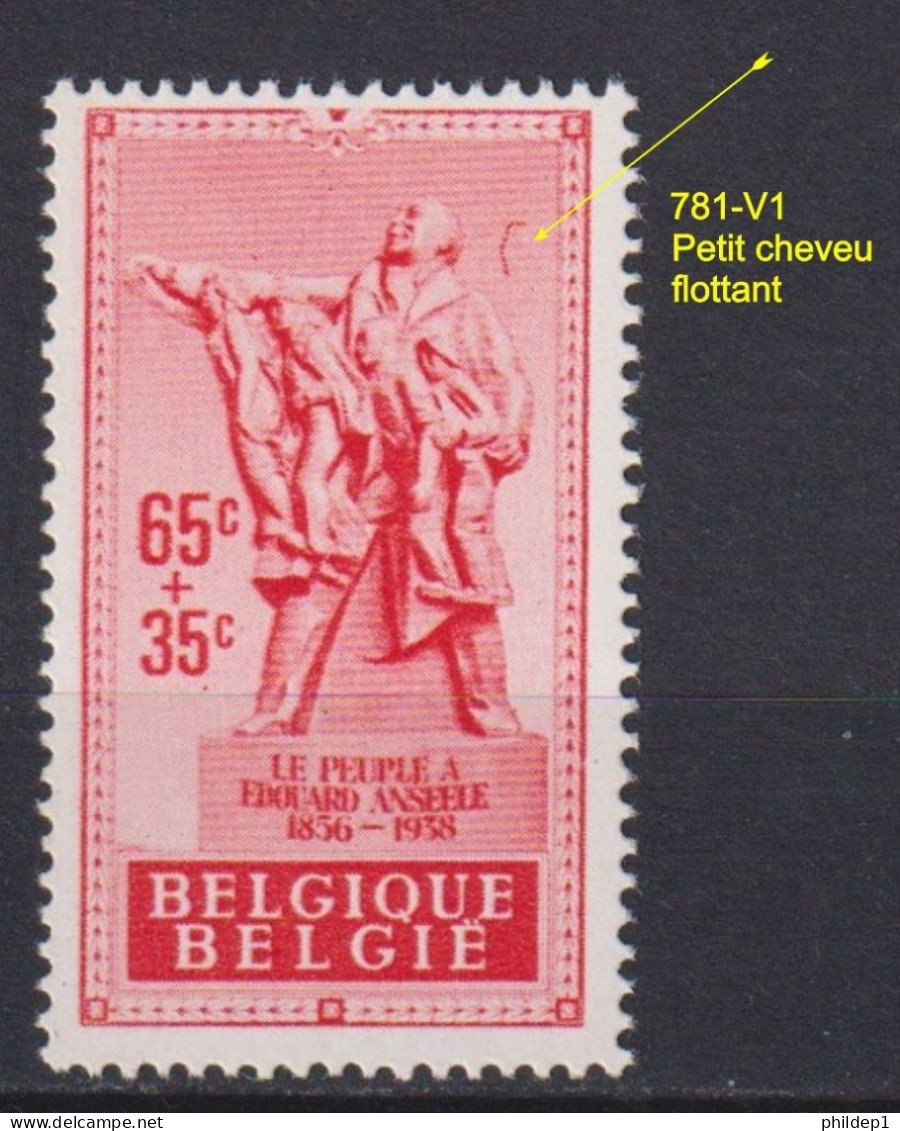 Belgique: COB N° 781-V1 Neuf, **, Sans Charnière. TB !!! - 1931-1960
