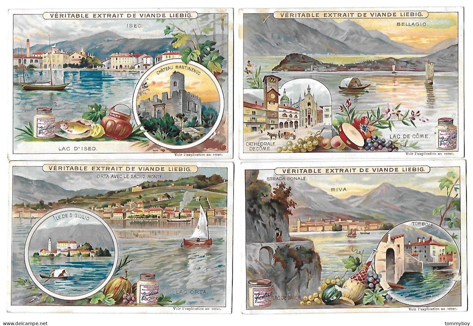S 785, Liebig 6 Cards, Lacs Italiens (spots) - Liebig