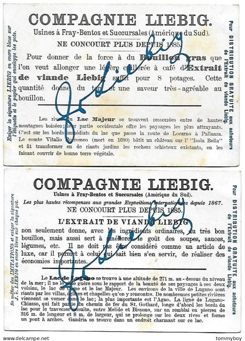 S 785, Liebig 6 Cards, Lacs Italiens (spots) - Liebig