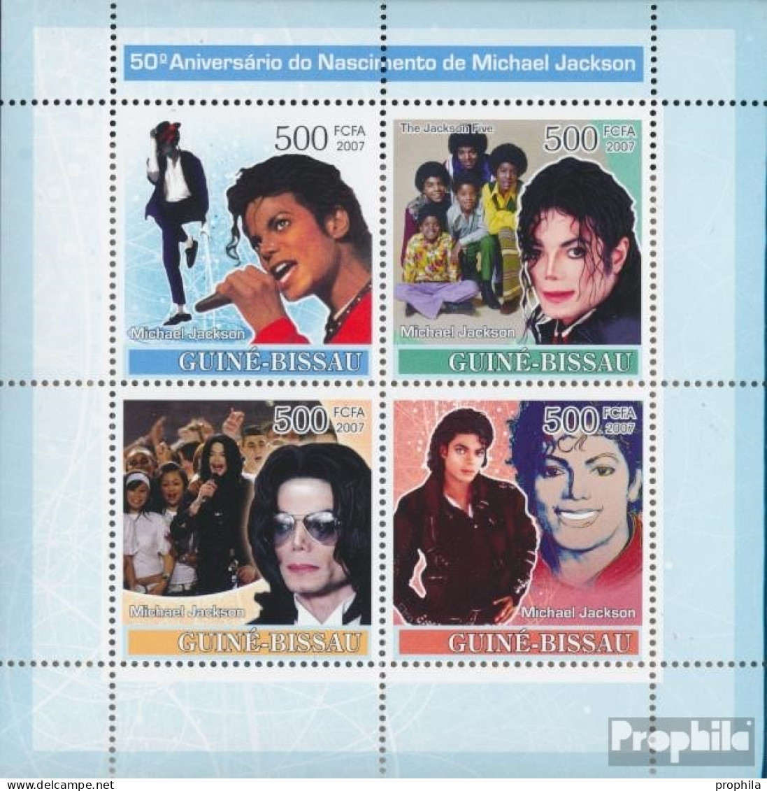 Guinea-Bissau 3663-3666 Kleinbogen (kompl. Ausgabe) Postfrisch 2007 Popstar Michael Jackson - Guinée-Bissau