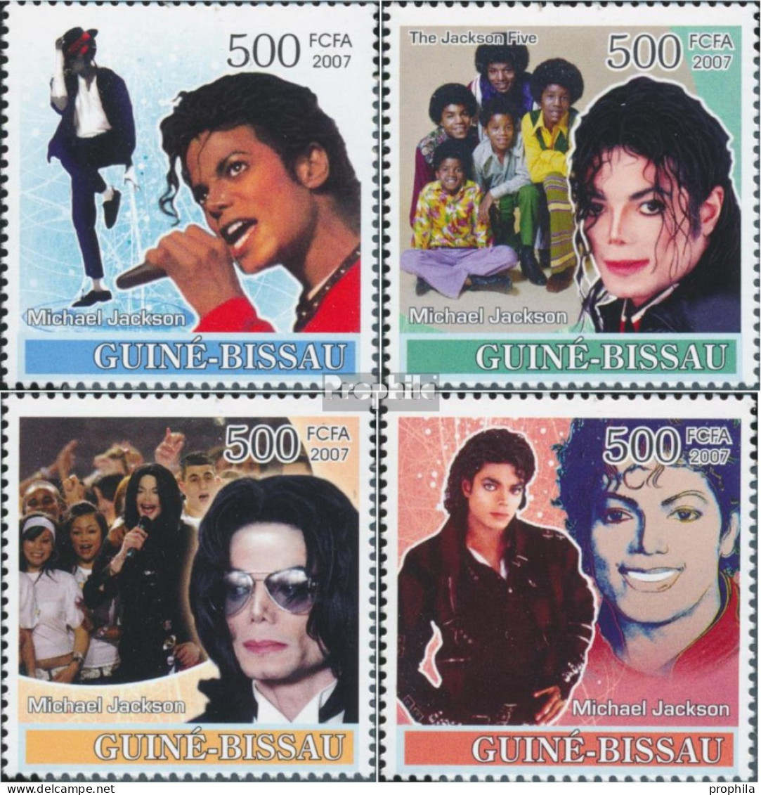 Guinea-Bissau 3663-3666 (kompl. Ausgabe) Postfrisch 2007 Popstar Michael Jackson - Guinée-Bissau